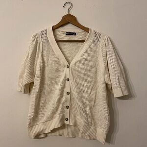 Banana Republic Off-White Knit Cardigan